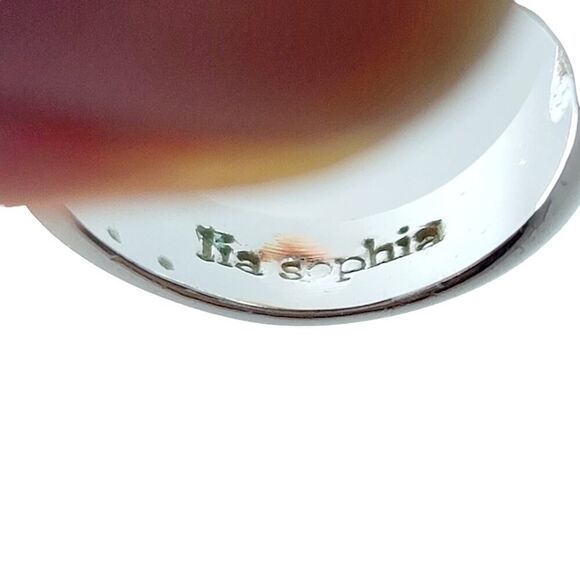 Lia Sophia Wishing Well Ring Hematite silver Tone Multicolored Crystals Size 7 - Picture 4 of 4